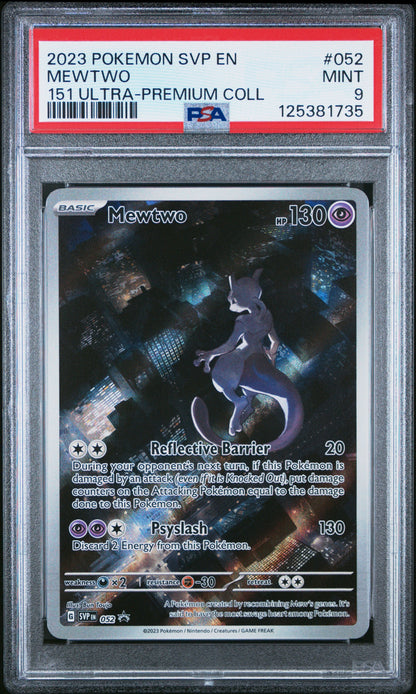 2023 Pokemon Svp En-Sv Black Star Promo 052 Mewtwo 151 Ultra-Premium Coll - PSA 9