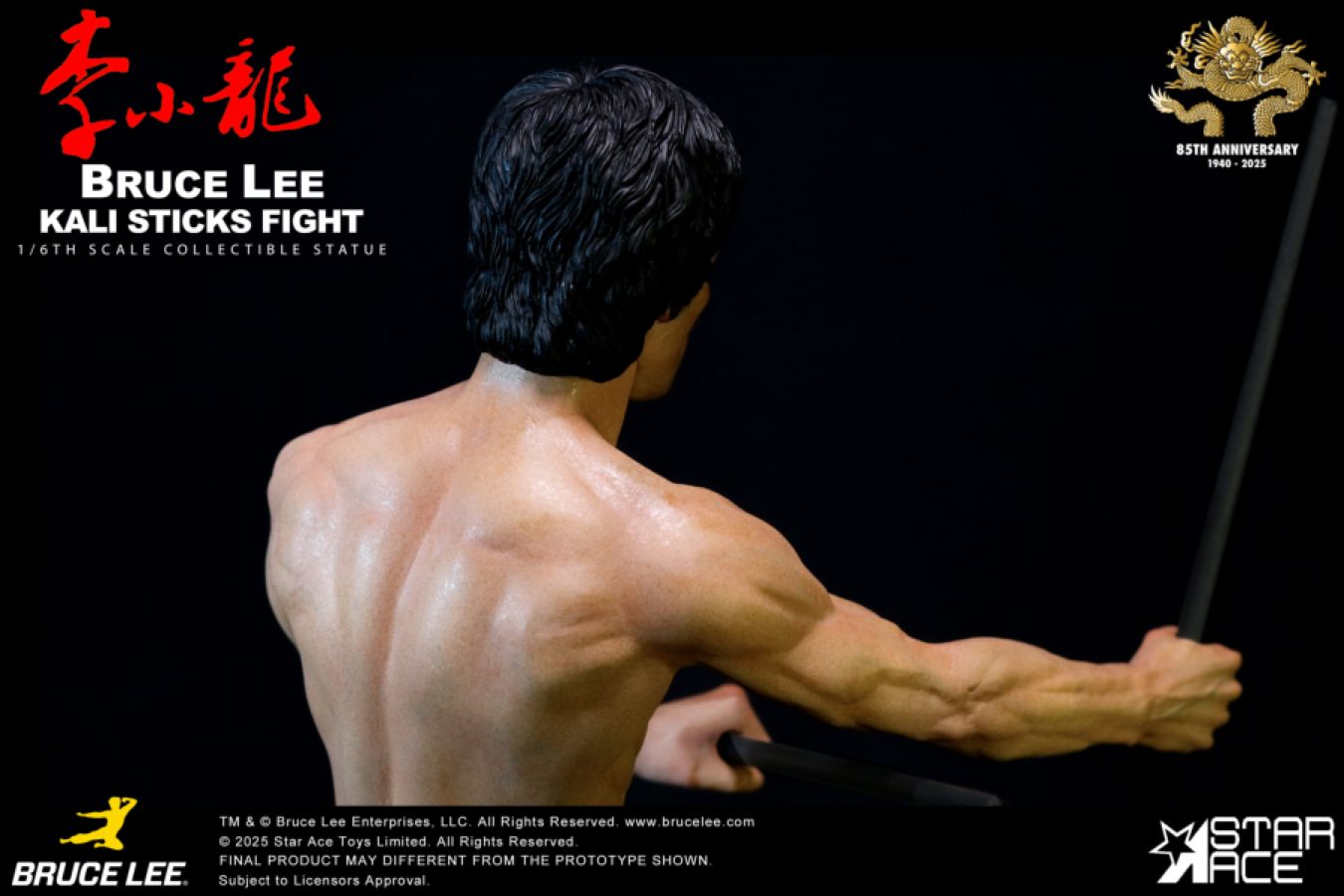 Bruce Lee - "Kali Sticks Fight" Deluxe Basement Version 30cm Statue