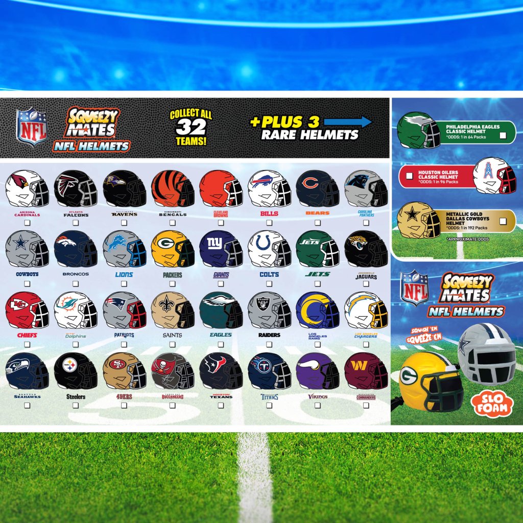 SqueezyMates NFL Helmets Blind Bag