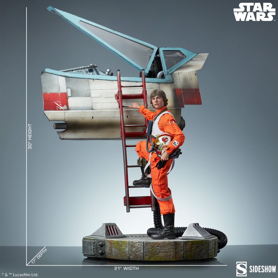 Star Wars - Luke & X-Wing: Red Five Standing By Premium Format Statue