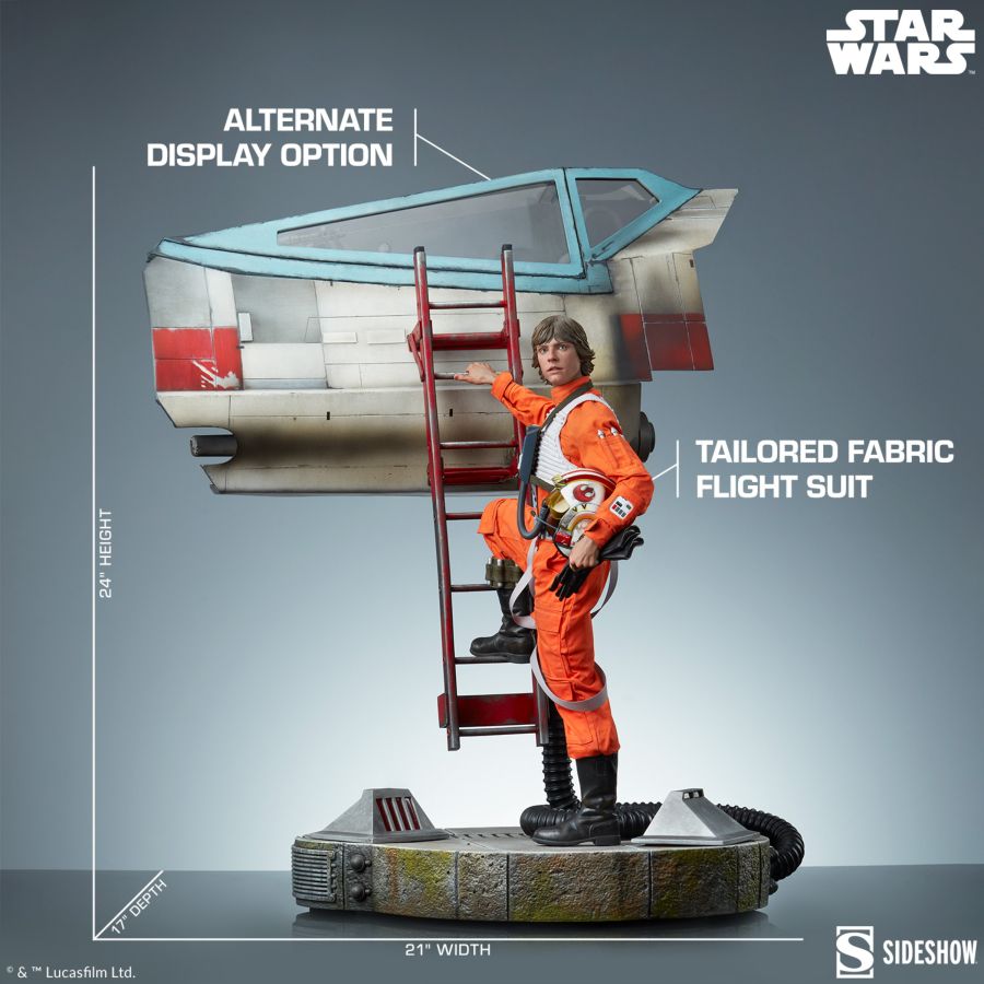 Star Wars - Luke & X-Wing: Red Five Standing By Premium Format Statue