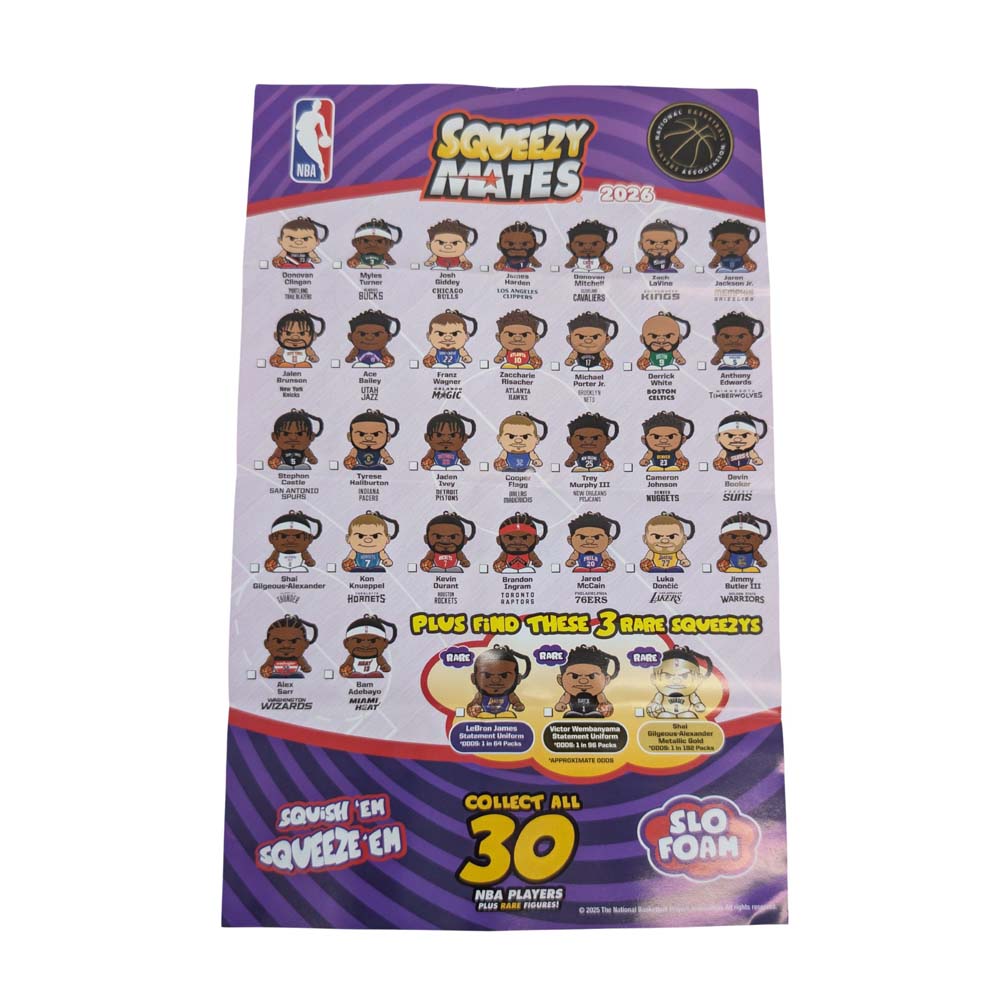 SQUEEZYMATES- 2026 NBA 2.5 Inch Blind Packs