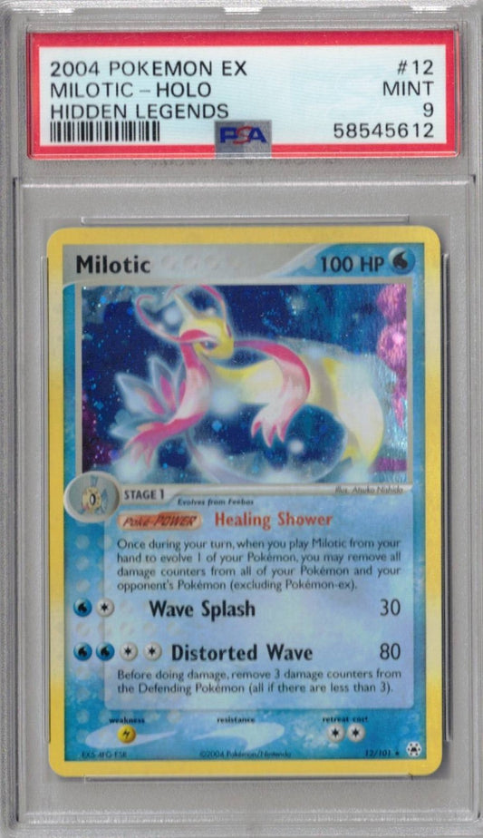2004 Pokemon Ex Hidden Legends 12 Milotic-Holo Hidden Legends - PSA 9