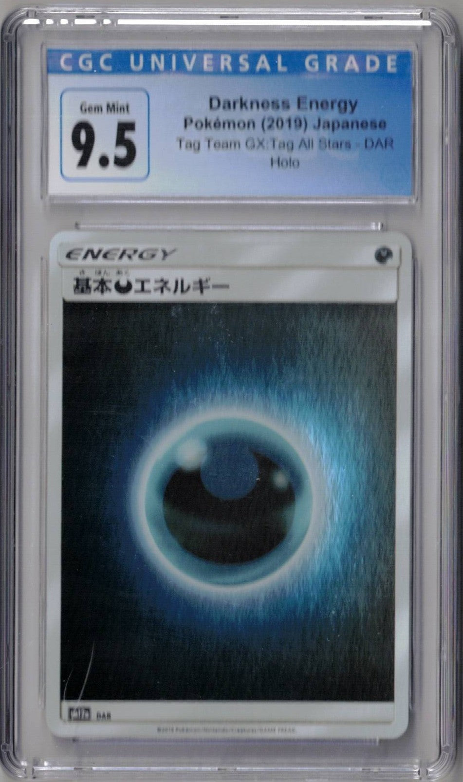 2019 Pokemon Japanese Tag Team GX:Tag All Stars Darkness Energy - CGC 9.5