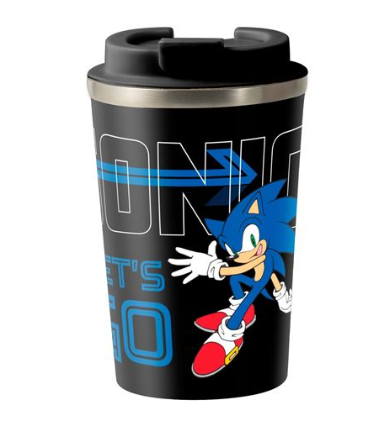 Sonic the Hedgehog - Lets Go - 350ml Metal Travel Mug