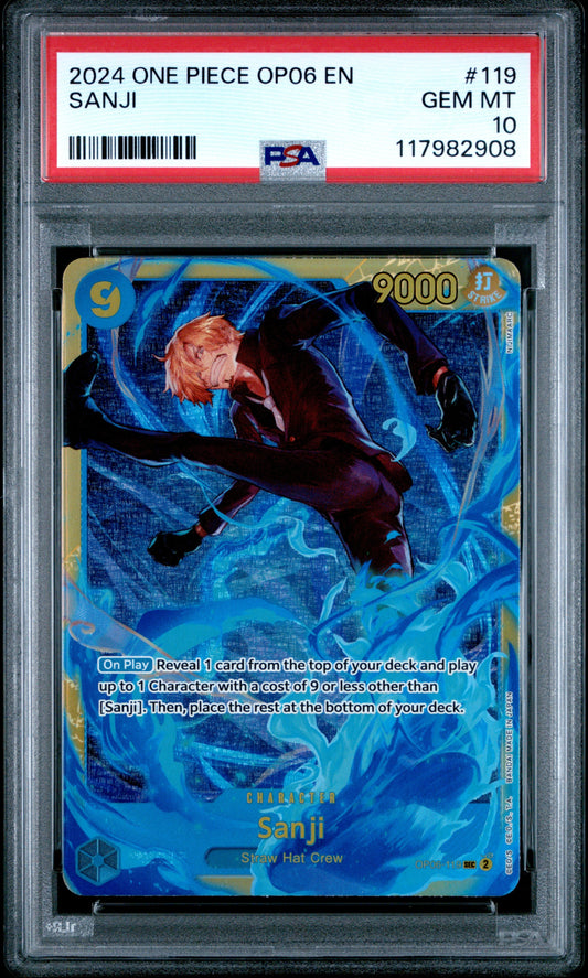 2024 One Piece Op06-Wings Of The Captain 119 Sanji - PSA 10