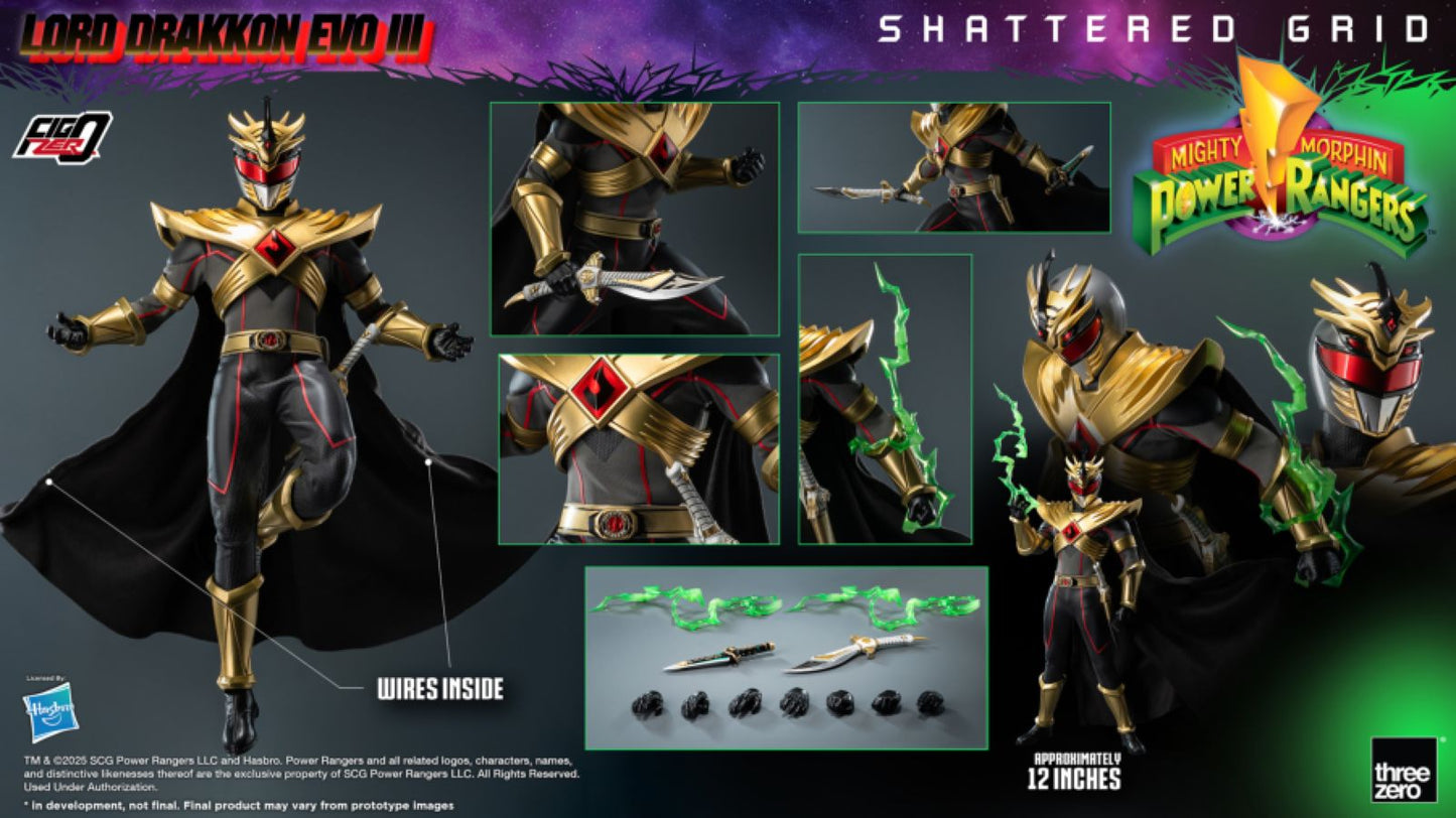 Mighty Morphin Power Rangers: Shattered Grid - Lord Drakkon Evo III 1:6 FigZero Figure