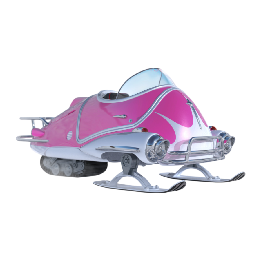 Fallout - Hot Pink Snowtrack Fusion Flea 1:18 Scale Diecast Vehicle