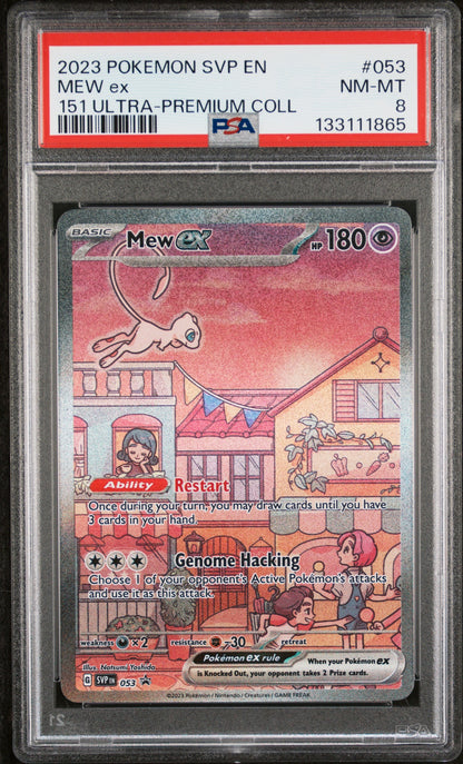 2023 Pokemon Svp En-Sv Black Star Promo 053 Mew Ex 151 Ultra-Premium Coll - PSA 8