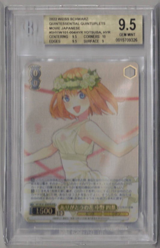 2022 Weiss Schwarz Quintessential Quintuplets 5HY/W101-004HYR HYR FOIL Yotsuba Japanese - BGS Gem mint 9.5