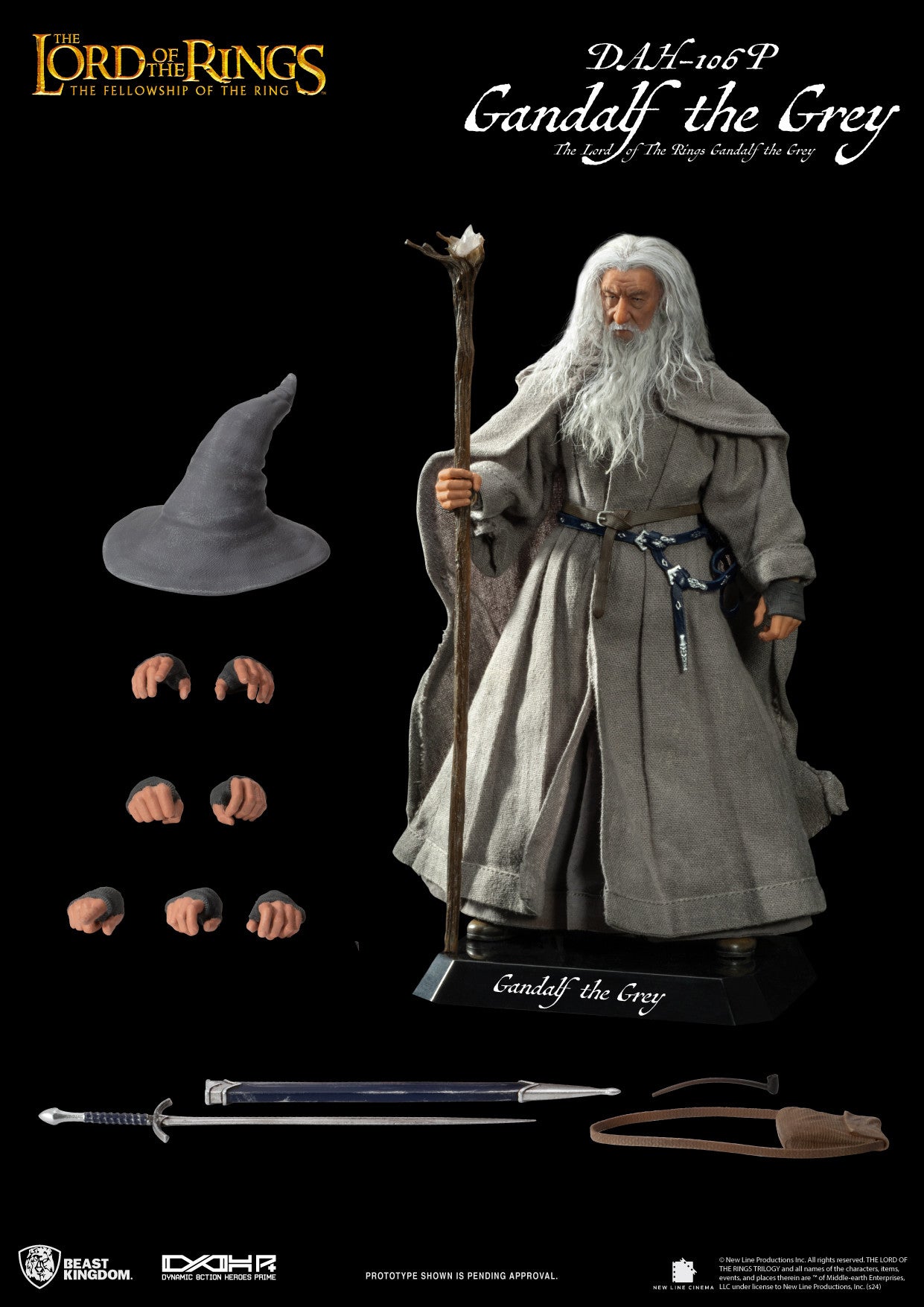 Beast Kingdom Dynamic Action Heroes The Lord of the Rings Gandalf the Grey