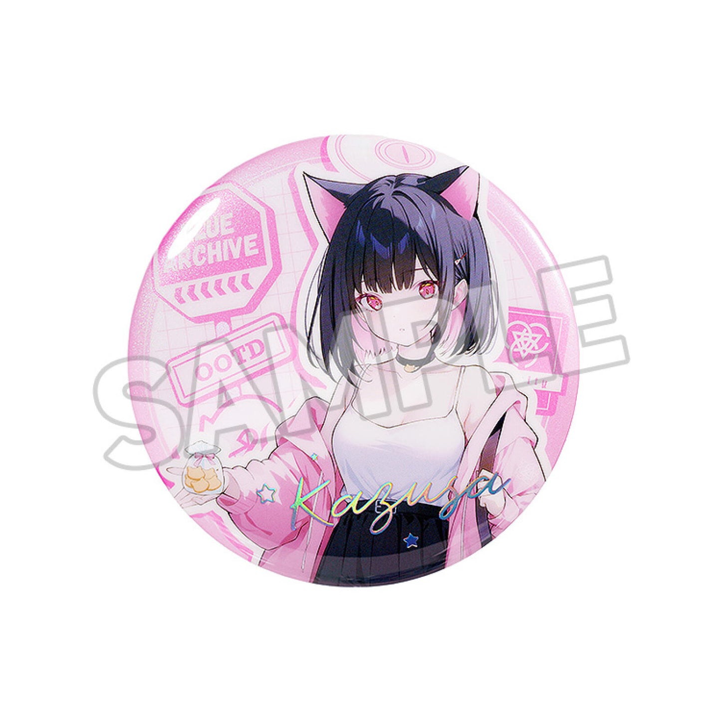 Blue Archive Holiday Saunter Series 75mm Badge Kazusa