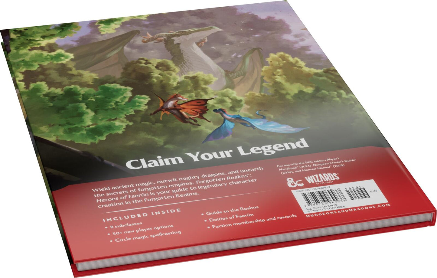 D&D Dungeons & Dragons Forgotten Realms Heroes of Faerun Player Expansion Hardcover