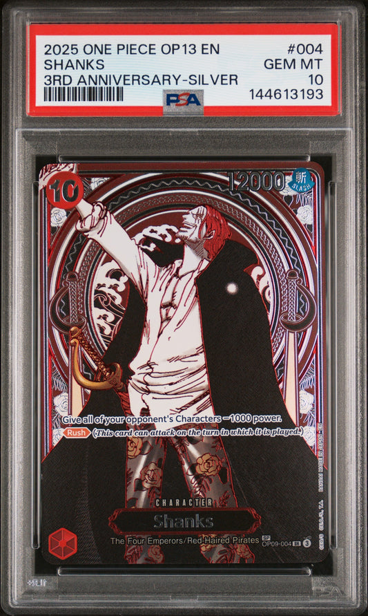 2025 One Piece Op13-Carrying On His Will 004 Shanks 3Rd Anniversary-Silver