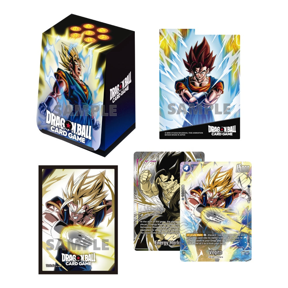 Dragon Ball Super Card Game: Fusion World – Official Card Case & Sleeves Set 2 Display: Vegito