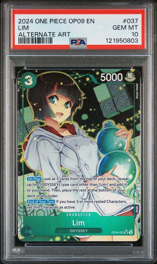 2024 One Piece Op09-Emperors In The New World 037 Lim Alternate Art - PSA 10