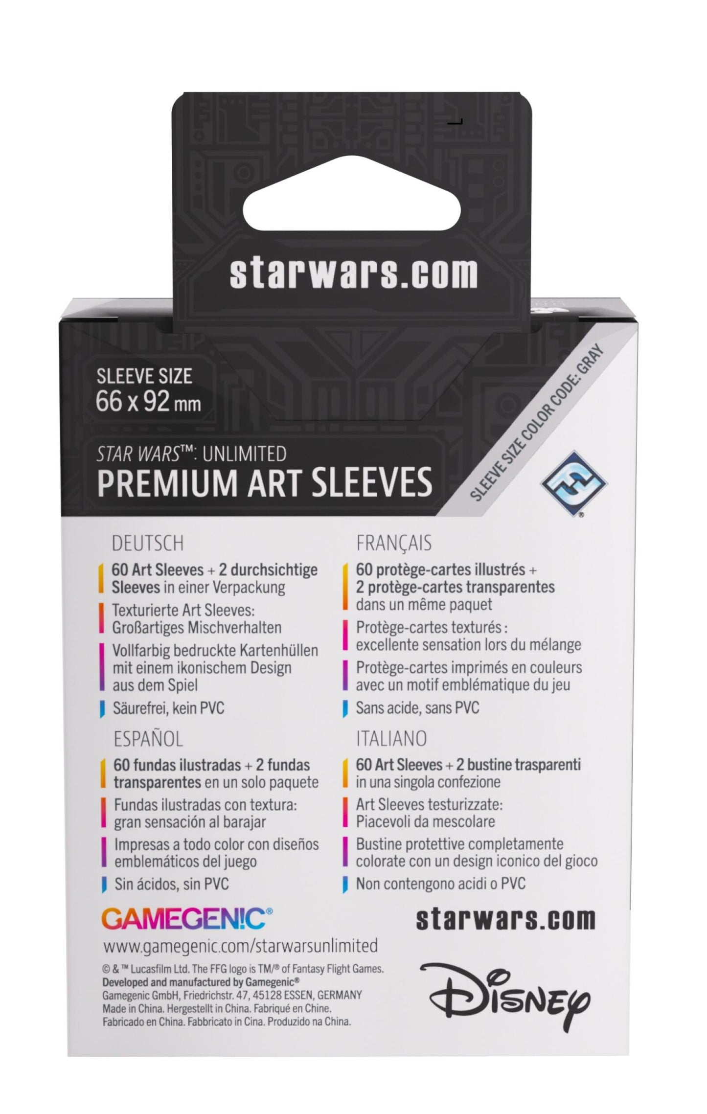 Gamegenic Star Wars Unlimited Premium Art Sleeves - Jabba the Hutt (66mm x 92mm) (62 Sleeves Per Pack)