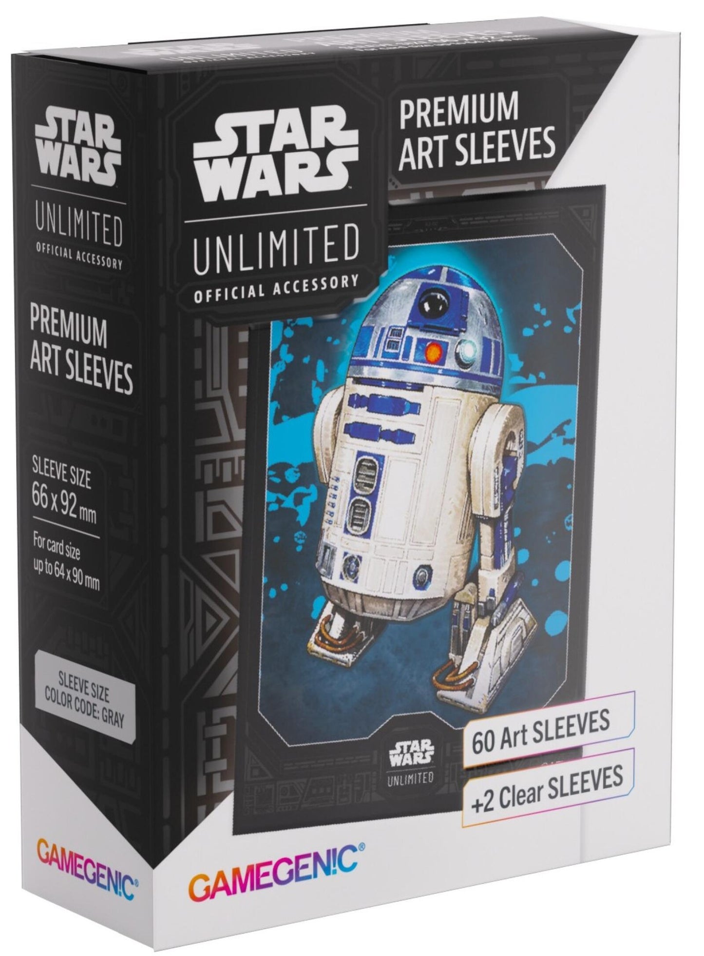 Gamegenic Star Wars Unlimited Premium Art Sleeves - R2-D2 (66mm x 92mm) (62 Sleeves Per Pack)