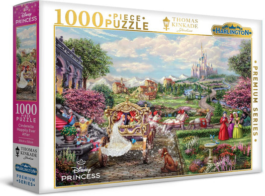 Harlington Thomas Kinkade Puzzle Disney Cinderella Happily Ever After 1,000 Pieces
