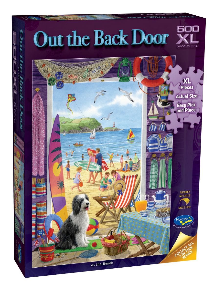 Puzzle - Holdson - Out the Back Door - At the Beach - 500pc XL