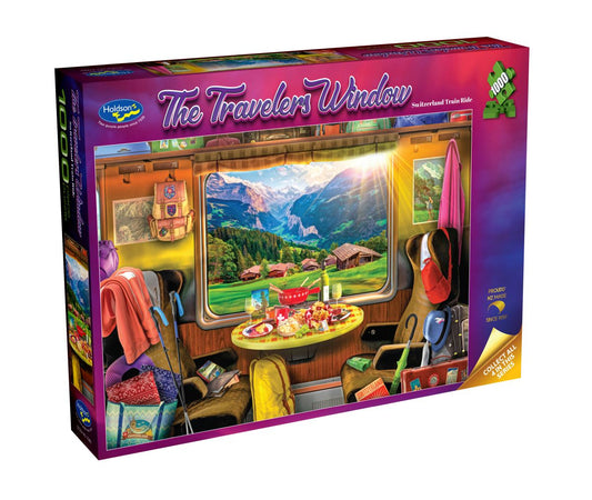 Puzzle - Holdson - The Travelers Window - Switzerland Train Ride - 1000pc