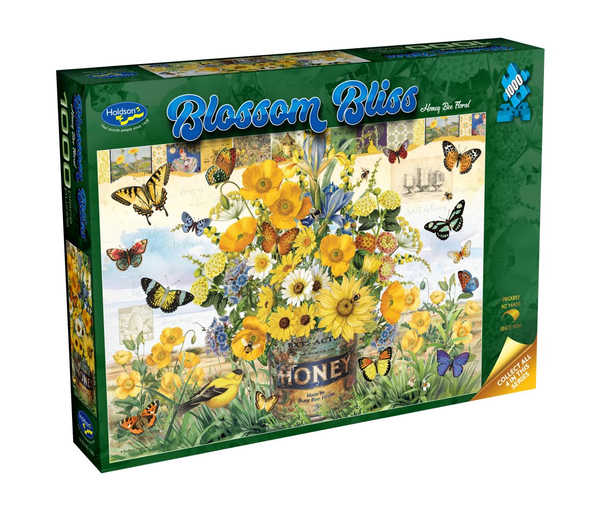 Puzzle - Holdson - Blossom Bliss - Honey Bee Floral - 1000pc