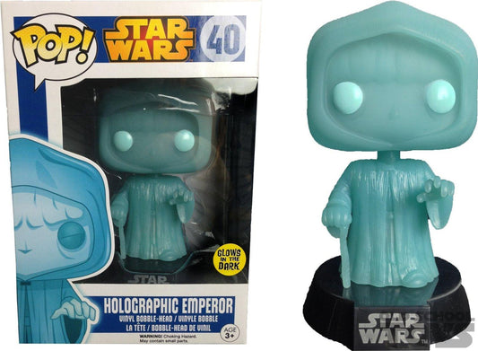 Star Wars - Holographic Emperor (Glows in the Dark) Pop! Vinyl #40