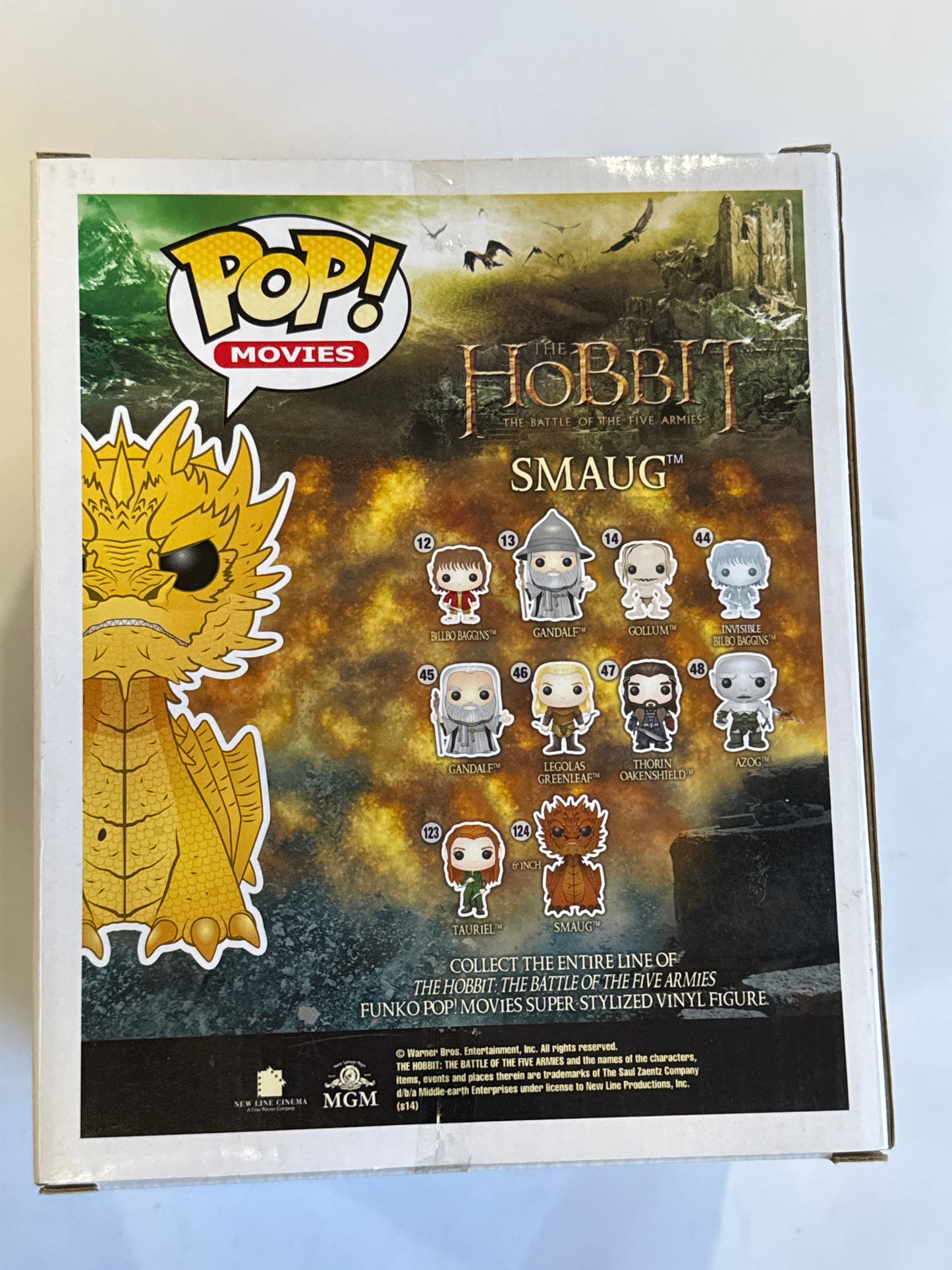 The Hobbit: The Battle Of The Five Armies - Smaug (Golden Smaug Metallic)  Pop! Vinyl #124