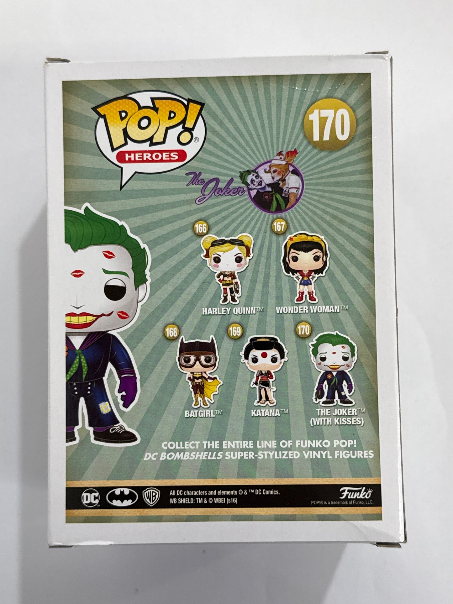 DC Bombshells - The Joker (w/ Kisses) Chase Pop Vinyl #170