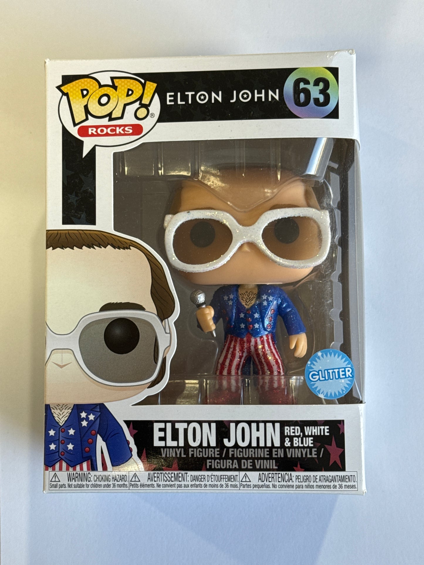 Elton John - Elton John Red, White & Blue Glitter Pop! Vinyl #63