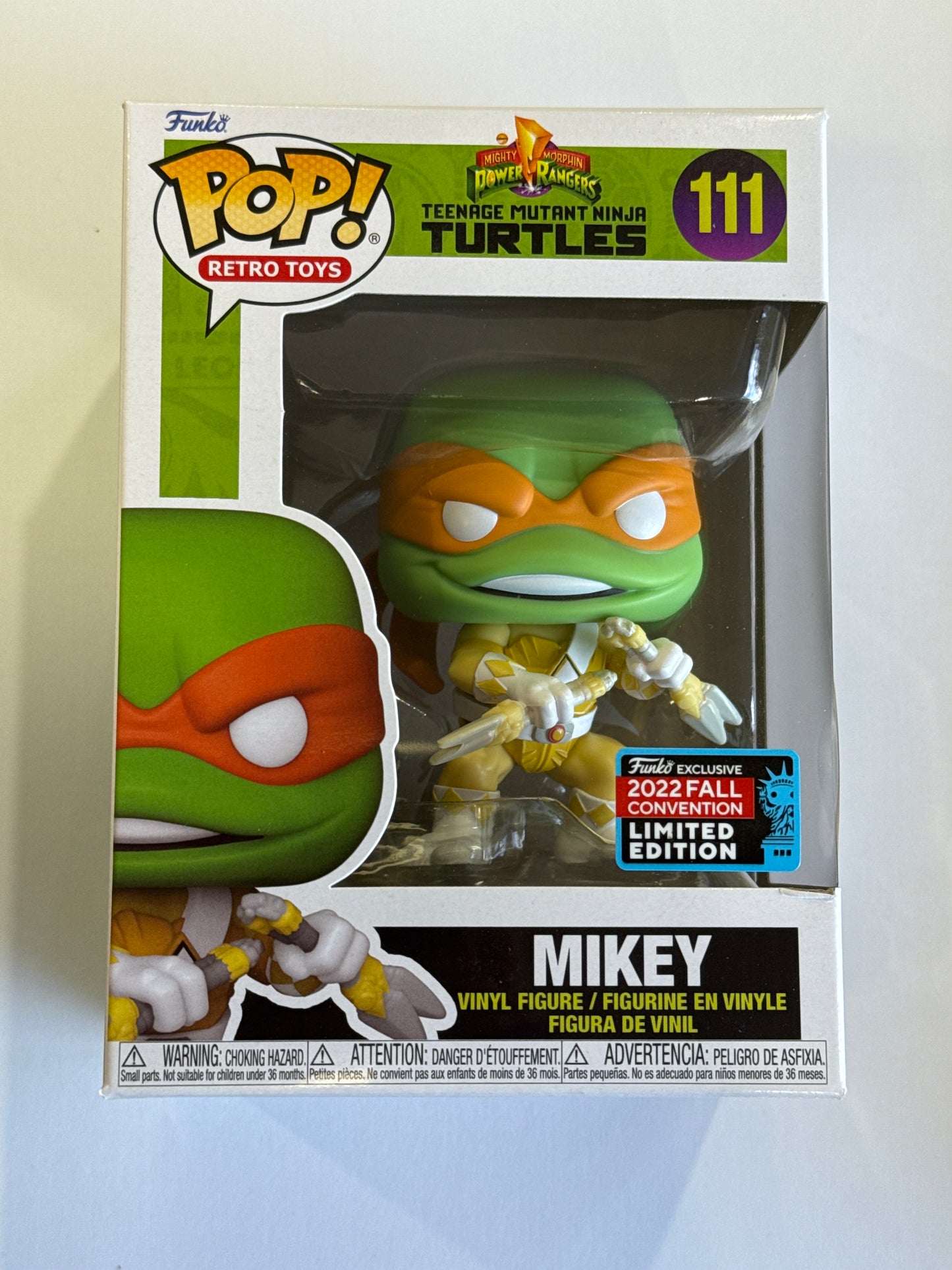 Teenage Mutant Ninja Turtles x Power Rangers  - Mikey 2022 Fall Convention Exclusive Pop Vinyl #111