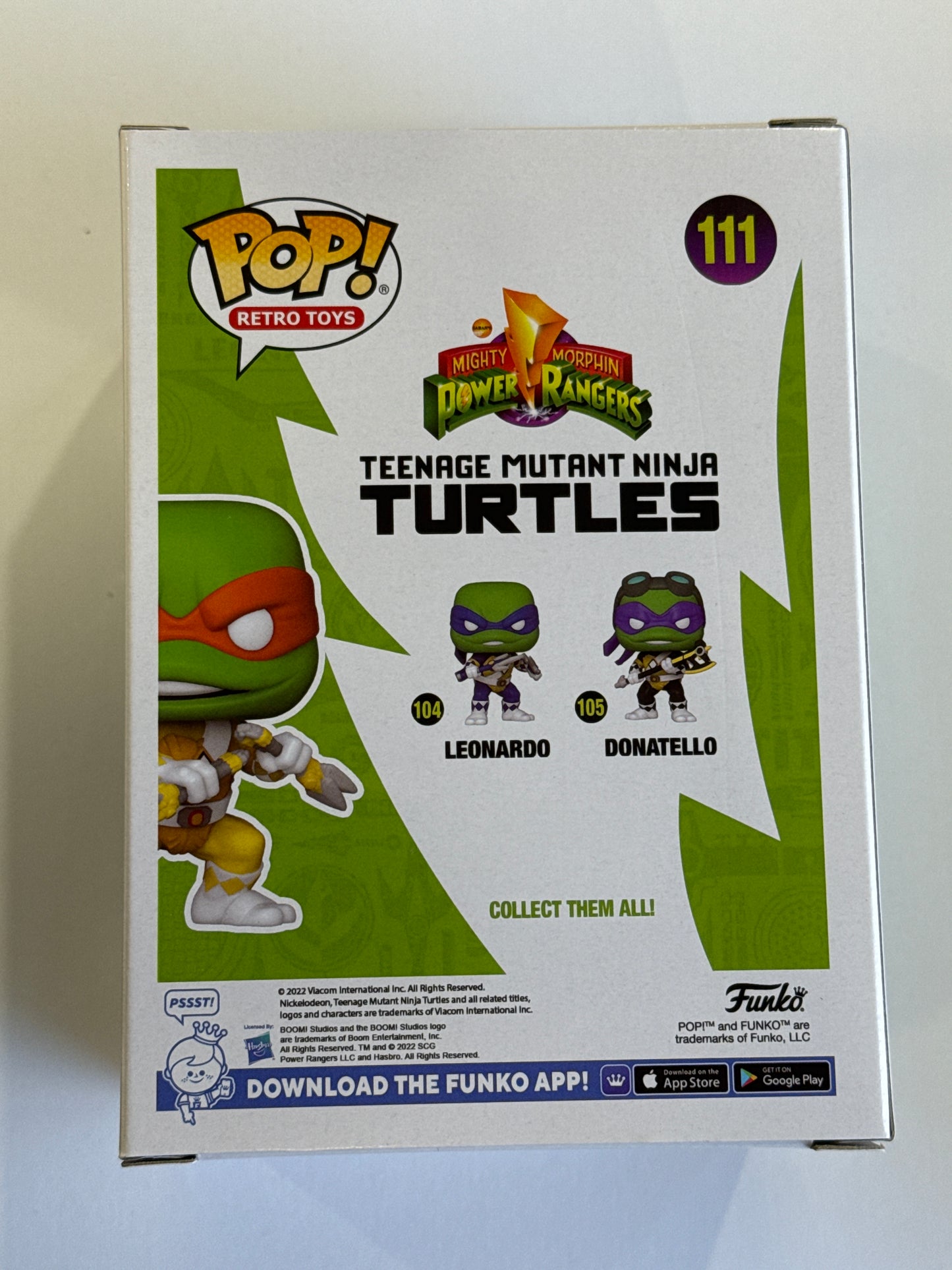 Teenage Mutant Ninja Turtles x Power Rangers  - Mikey 2022 Fall Convention Exclusive Pop Vinyl #111