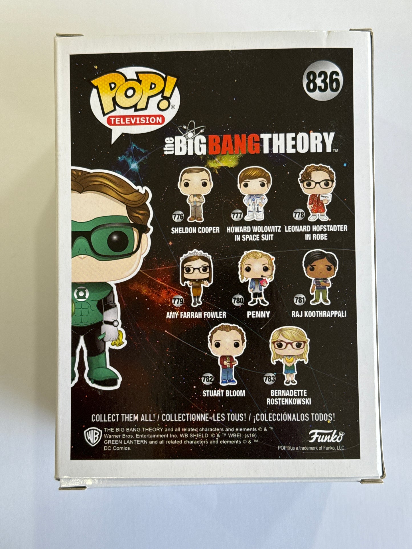 Big Bang Theory - Leonard Hofstadter as Green Lantern 2019 SDCC Exclusive Pop! Vinyl #836