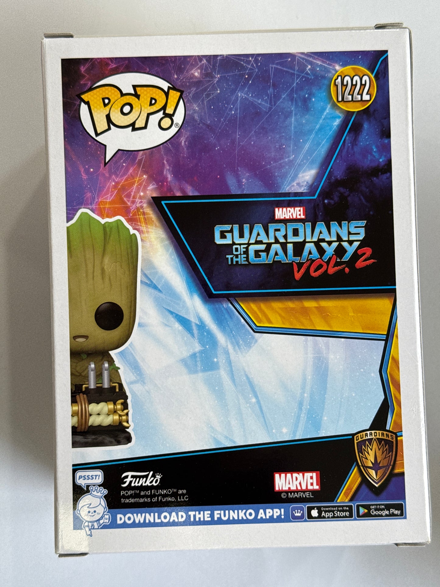 Guardians of the Galaxy Vol. 2 - Groot with Button 2023 Wonder Con Spring Convention Exclusive Pop! Vinyl #1222