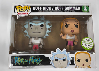 Rick and Morty - Buff Rick / Buff Summer 2017 ECCC 2 pack Pop! Vinyl