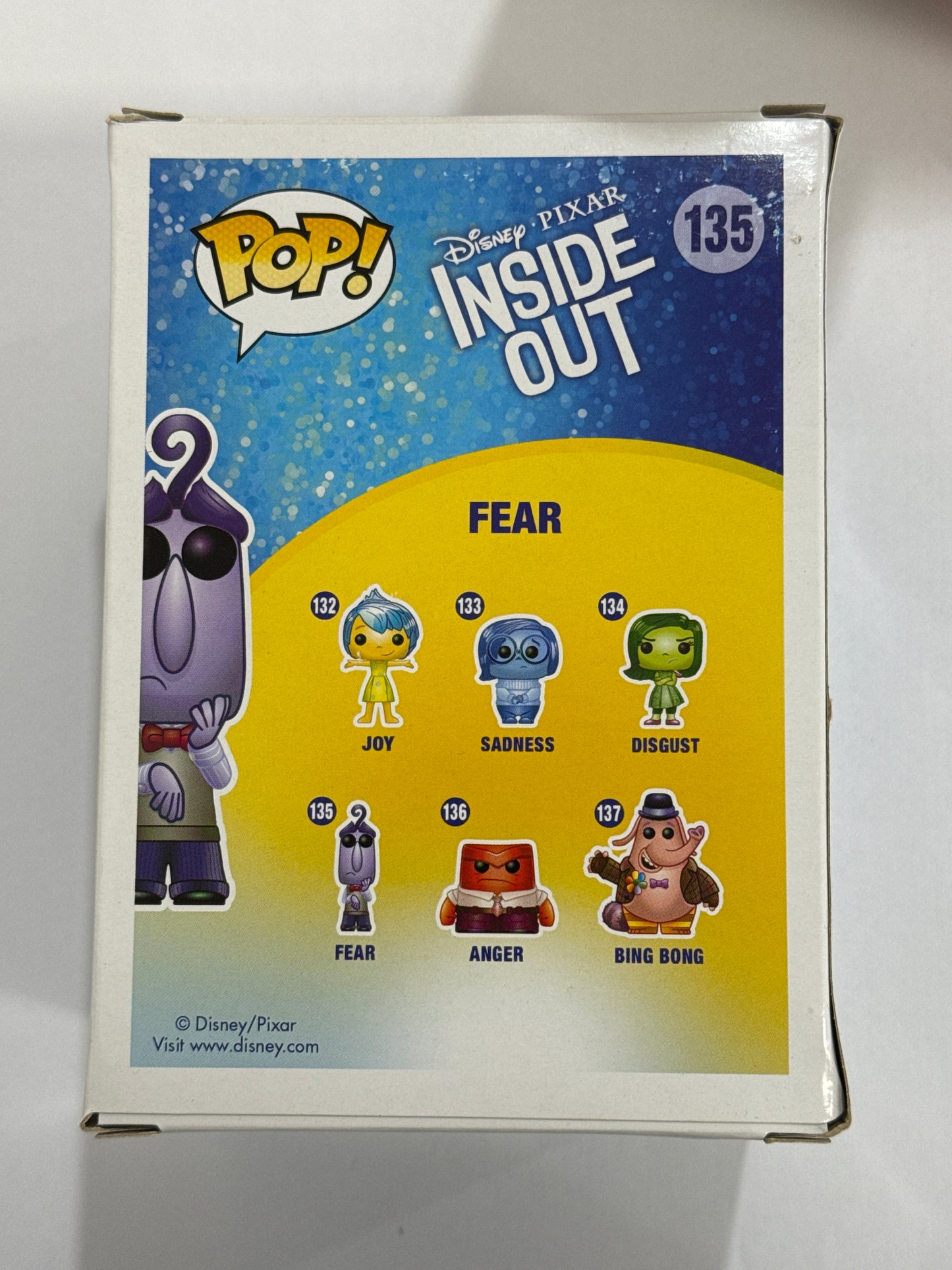 Inside Out - Fear Pop! Vinyl #135