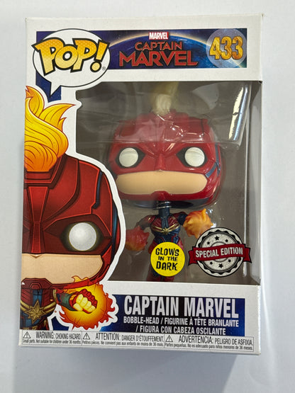 Captain Marvel - Captain Marvel Masked Flight Glow US Exclusive Pop! Vinyl #433