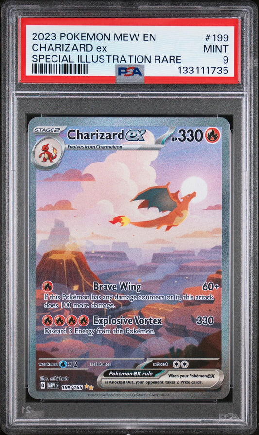 2023 Pokemon Mew En-151 199 Charizard Ex Special Illustration Rare - PSA 9