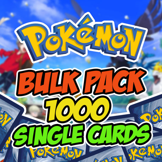 1000 Pokemon Cards Singles BULK Pack