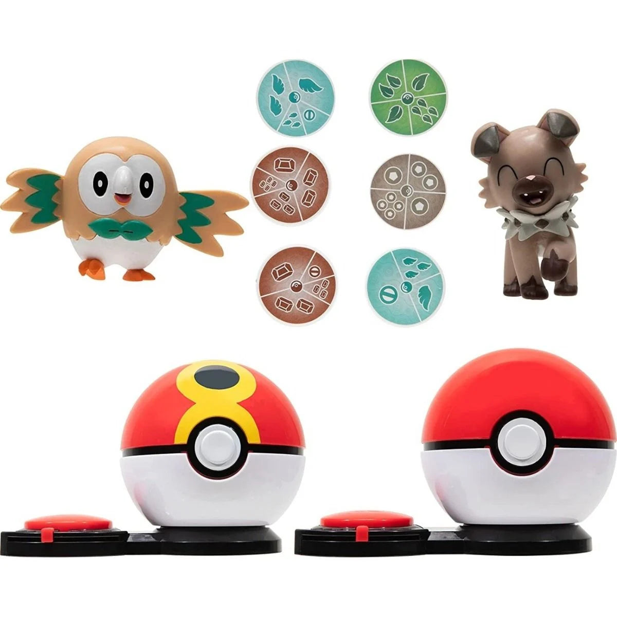 Pokemon Surprise Attack Pokeball Battle Game - Rockruff vs Rowlet