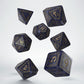 Runic Mixed Blue Gold - Dice Set 7