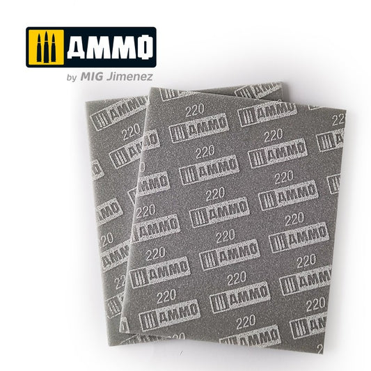 Ammo by MIG - Accessories - Sanding Sponge Sheet (220) – 2 Pcs.