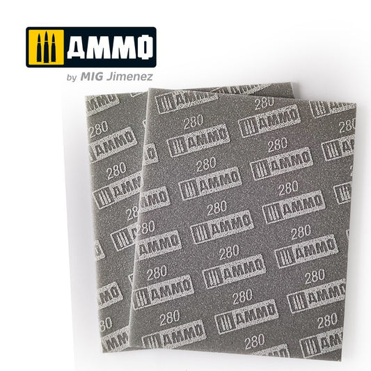 Ammo by MIG - Accessories - Sanding Sponge Sheet (280) – 2 Pcs.