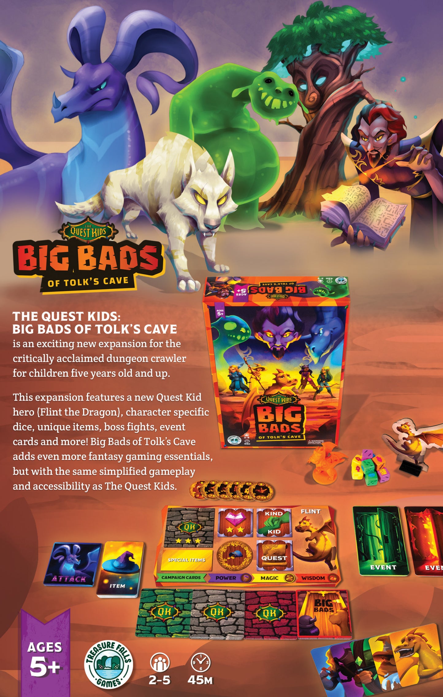 The Quest Kids Big Bads of Tolk's Cave Expansion