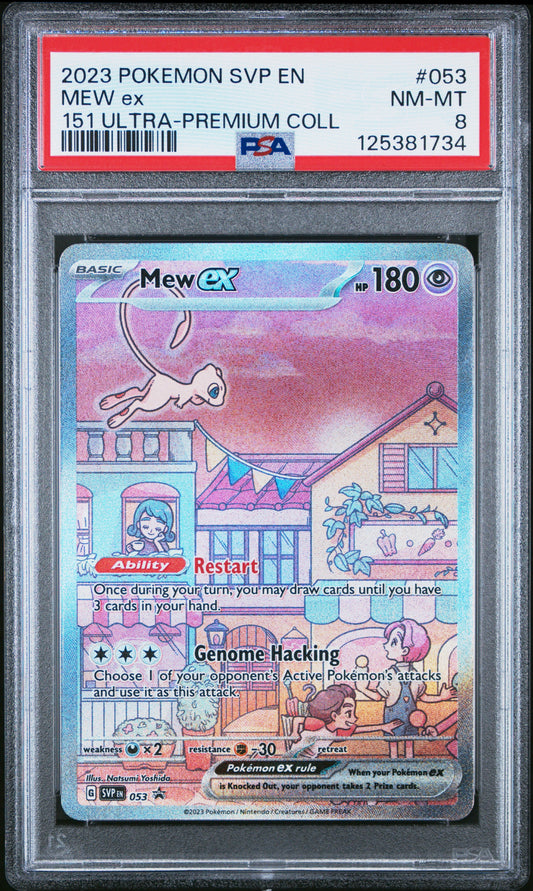 2023 Pokemon Svp En-Sv Black Star Promo 053 Mew Ex 151 Ultra-Premium Coll - PSA 8