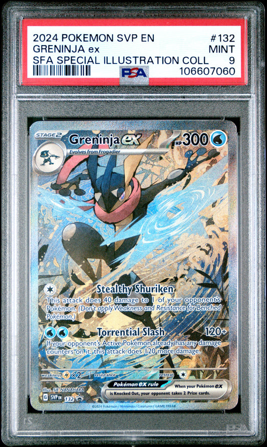 2024 Pokemon Svp En-Sv Black Star Promo 132 Greninja Ex Sfa Special Illustration Coll - PSA 9