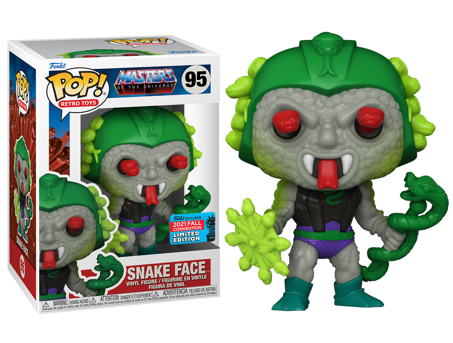 Masters of the Universe - Snake Face NYCC 2021 Fall Convention Exclusive Pop! Vinyl