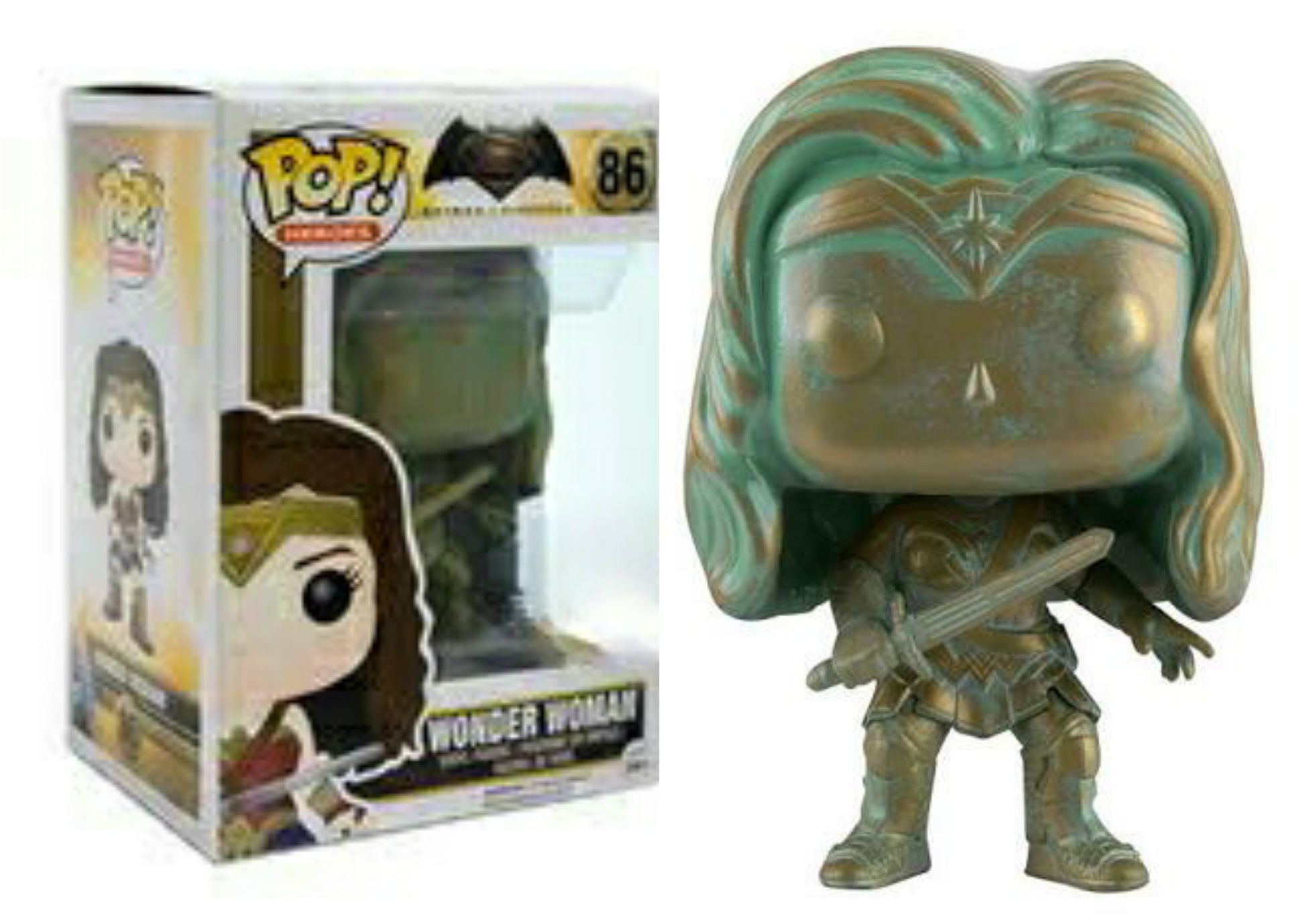 Batman v Superman: Dawn of Justice - Wonder Woman Patina US Exclusive Pop! Vinyl - Ozzie Collectables