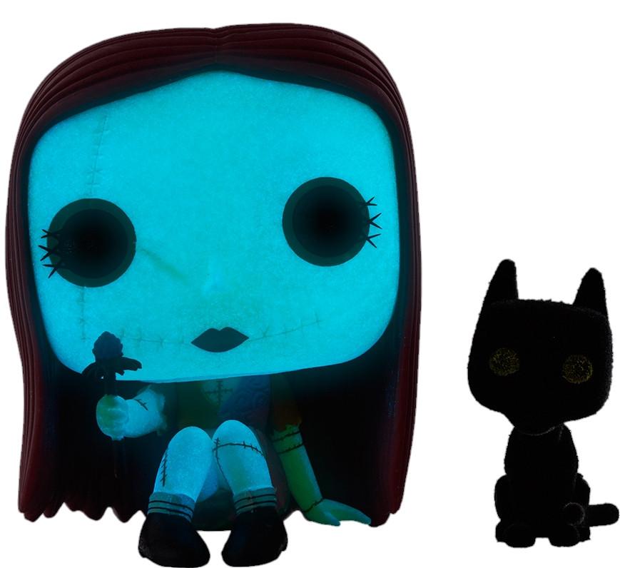 The Nightmare Before Christmas - Sally Seated Glow with Cat Flocked US Exclusive Pop! Vinyl - Ozzie Collectables