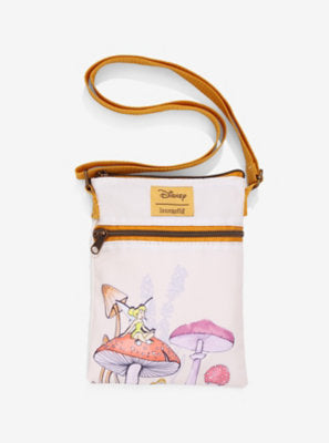 Loungefly Disney Peter Pan Tinker Bell Mushrooms Passport Crossbody Bag
